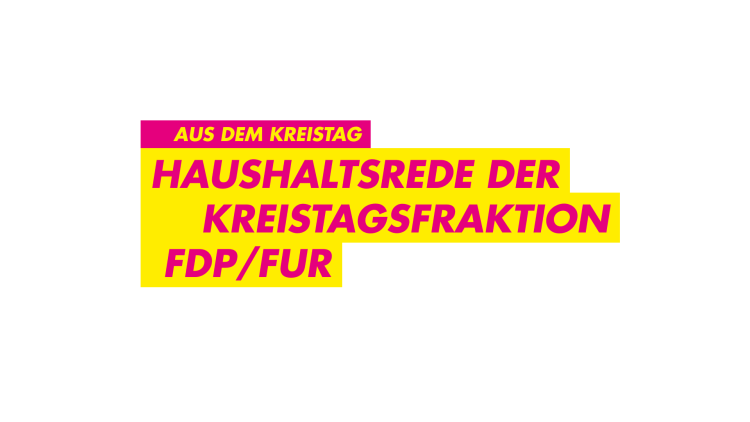 Haushaltsrede Kreistag FDP Rastatt Kreisverband Lutz Jäckel